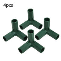 Conectores De Marco De Invernadero Plástico Verde 4Pcs 16mm Para Juntas De Paredes De Jardín Exterior Arco Iris DIY 3 Vías Adaptador De Estructura De Jardín - details 2