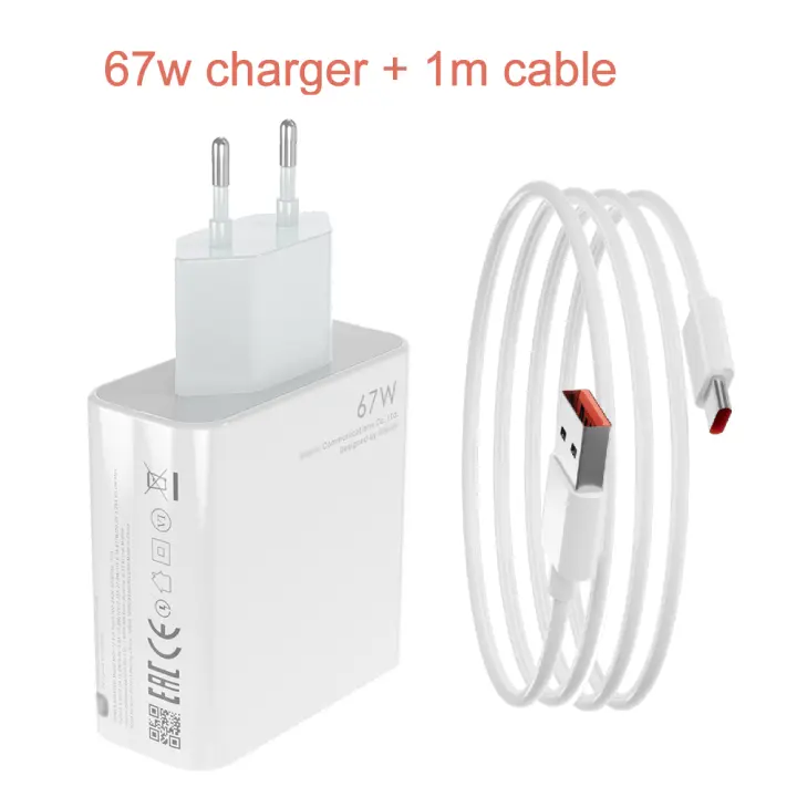 Cargador Rápido 67W con Cable USB C para Mi Turbo Charge Compatible con Xiaomi 12S Ultra 12 Lite 12X Redmi Note 11 11S 10S 10 Pro Tipo de Adaptador de Carga: USB Type-c Fuente de Alimentación: Normales Producto Dangerous Goods - 1