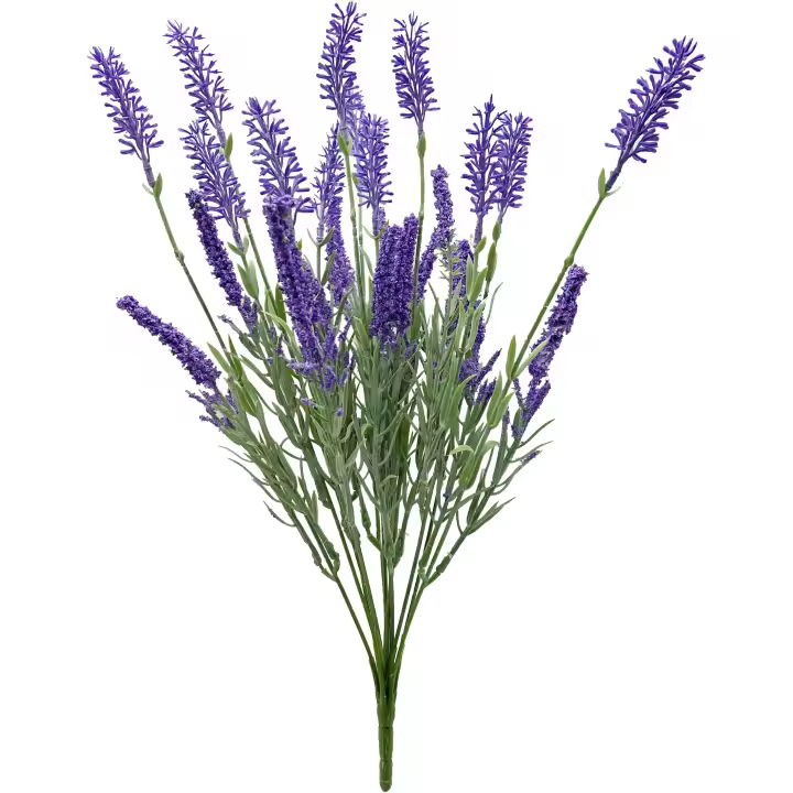 Poenia Arte Floral Ramo de Lavanda Artificial 40cm 3pcs - Realista Duradero Decorativo - 1