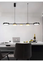 Lámpara Colgante Moderna LED Para Comedor Sala De Estar Oficina Iluminación Lineal Larga Para Mesa De Comedor Y Cocina - details 6