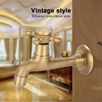 Grifo de pared, Grifo vintage de Cobre largado de un solo Mango para Agua fría para baño, lavabo, fregadero de Cocina, fregona y otros accesorios para Grifos - details 0