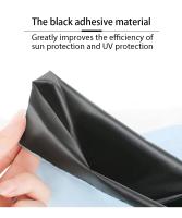 Paraguas Automático Completo 24 Huesos Protección UV Sombrilla Plegable En Tres Etapas Con Película Negro Para Protección Solar Y Lluvia Tamaño Único Negro - details 4