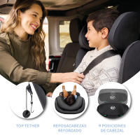 Ms Babyworld BARI I-Size - Silla de Coche Isofix y 1 posición de reclinado, Grupo 1/2/3, 9-36 Kg ó 75-150cms, Normativa R129, Protectores Laterales, Top Tether, Ajustar con una Mano, Easy Grow System - details 1
