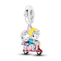 Encanto De Plata De 925 Para Pulsera Con Barco De Paseo Y Corazón Joyería Fina Para DIY Regalo Con Cuentas De Papel Y Rosas - details 180