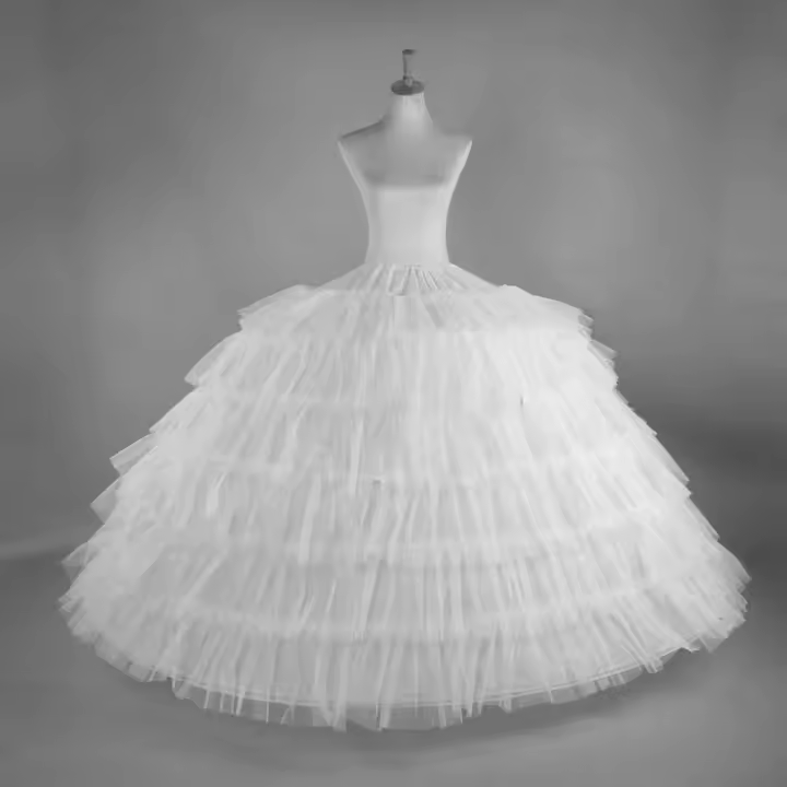 Aros De Boda Vestido De Novia Accesorios De Encaje Crocheted Polyester Quinceanera Aros De Bajo Vestido Underskirt Slip - 1