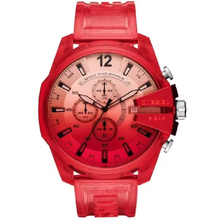 Diesel mega chief reloj cronógrafo de cuarzo con esfera roja para hombreDZ4534 - 1