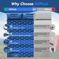 Colchón De Acampar Doble Inflable Con Almohada Y Tela Impermeable Para Senderismo Plegable Matrícula De Viaje Ligera - details 6