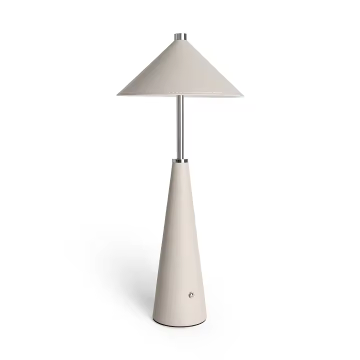 Ledkia Lámpara de Mesa LED Portátil Cuero  con Batería USB Recargable Tule Amarillo - 1