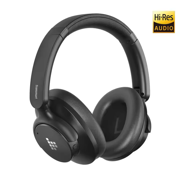 Auriculares Tronsmart SOUNFII Q20S con Cancelación Híbrida de Ruido Activa, Bluetooth 5.3, 60 horas de Autonomía, Audio Hi-Res, Almohadillas que giran 90°, Conexión con 2 Dispositivos Simultáneamente, Control mediante la App Tronsmart, Perfectos para viaj - 1
