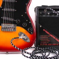 Cable De Guitarra Eléctrica 10 Ft Instrumento Amplificador De Bajos Cable De Audio 1/4" Angulo Derecho a Recto Para Guitarra Eléctrica Y Amplificador De Bajos - details 4