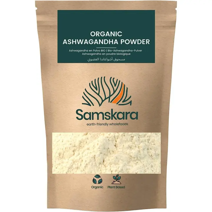 Ashwagandha en polvo BIO  Withania Somnifera Ginseng Indio  cultivo ECO  Especie Ayurvedico de India  Samskara - 1
