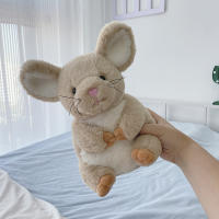 Peluche De Rata De Anime Lindo Y Suave En Beige Para Jóvenes Fanáticos Ideal Para Celebraciones De Cumpleaños Figura De Cojín Almohada De Ratón Para Abrazar - details 0