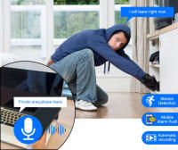 Cámara De Seguridad IP 8MP 4K HD Con Lente Doble WIFI Visión Nocturna En Color Acceso Remoto Monitoreo Inteligente Para Bebé Cámara De Vigilancia Doméstica Con Ángulo De Visión De 180° - details 6