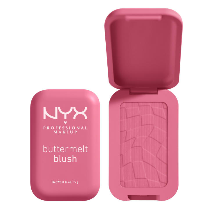 NYX Professional Makeup | Buttermelt Blush, Colorete en polvo, 12 horas de duración, resistente a la decoloración y a la transferencia, tono 06 For the Butta, 1 unidad