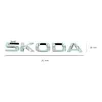 Banner - Emblema adhesivo de letras compatible con Skoda plateado brillo