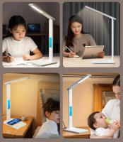 Lámpara De Escritorio LED Con Cargador Inalámbrico Y Puerto USB Luz Nocturna Para Cama Toque Dimmer Amigable Con Los Ojos Para Juego Y Lectura En Casa - details 5