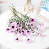 1/3/5Pcs 50cm Girasol Artificial 5Cabezas Flores De Plástico Para Decoración De Boda Novia Hogar Jardín Mesa DIY Sin Embalaje De Venta Al Por Mayor - details 14