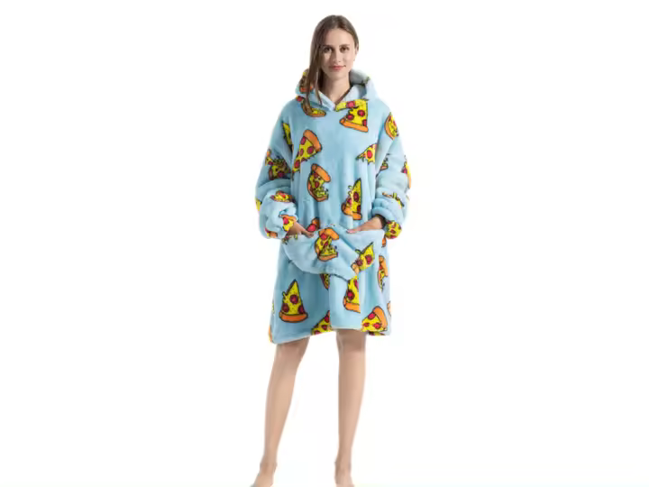 Manta con capucha usable de gran tamaño para adultos, hombres y mujeres, manta suave y muy cálida y acogedora, sudadera con capucha - 1