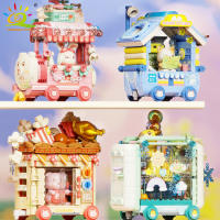 HUIQIBAO Mini Modelo De Tienda De Bloques Creativos Serie Ciudad Callejera Con Animales Adorables Set Micro Para Niños Juguetes De Bloques De Construcción Unisex - details 0