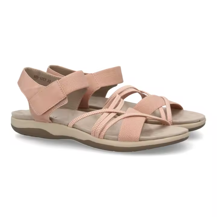PuntoSalao Sandalias planas cómodas para mujer color nude VR5-1657 - 1