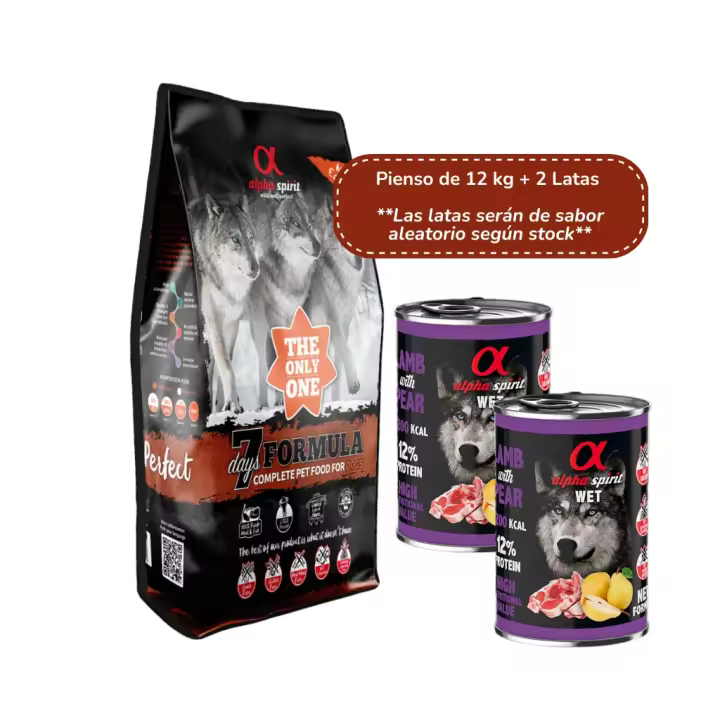 ALPHA SPIRIT - 7 Days (+ 1 ó 2 Latas) - Alimento Completo en Pienso Seco para Perros Adultos de Todas las Razas - 1