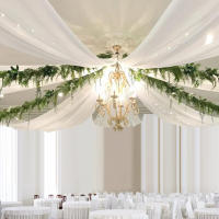 Nueva Decoración De Arco De Boda Con Cortina De Tulle Transparente Cortina De Techo Para Fiesta Y Ceremonia En Hotel Estilo Europeo - details 8