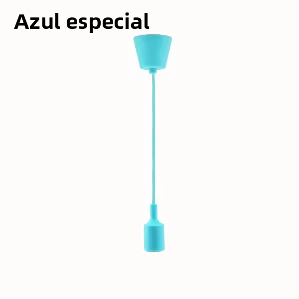 Lámpara Colgante Moderna Simple Con Cabeza Individual En Silíaco Soporte E27 Cuerda De 100cm 13 Colores Para Sala De Estar Estudio Dormitorio Hotel - 1