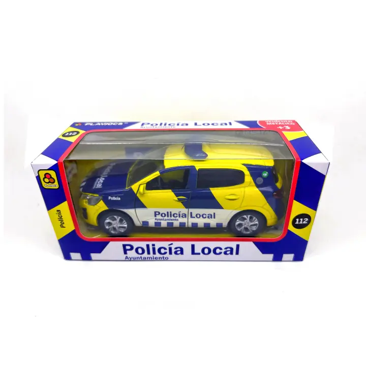 Playjocs - Vehículo de metal miniatura coleccionable con partes de plástico de la Policía Local... Coches, Furgonetas, SUVs, Motos.... - 1