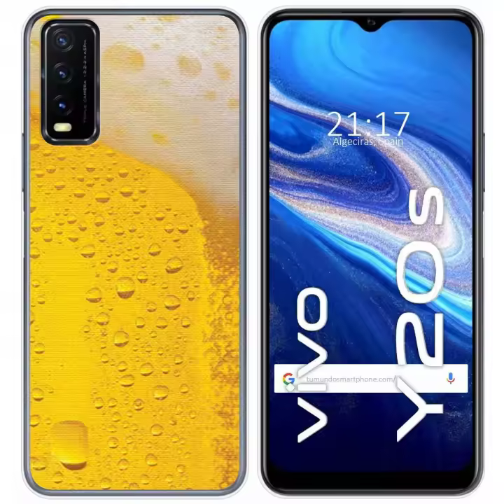 Tumundosmartphone Funda Gel Tpu para Vivo Y20s / Y11s diseño Cerveza Dibujos - 1