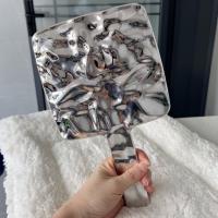 Espejo De Maquillaje Portátil HD Con Mango Electroplated Redondo Y Cuadrado Pequeño Espejo De Belleza Para Viajes - details 1
