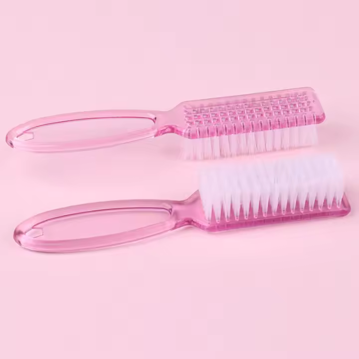 Limpieza De Uñas Multifuncional 4Pcs Cepillos Transparentes Con Mango De Plástico Para Manicura Y Pedicura Herramienta De Cuidado De Las Uñas - 1