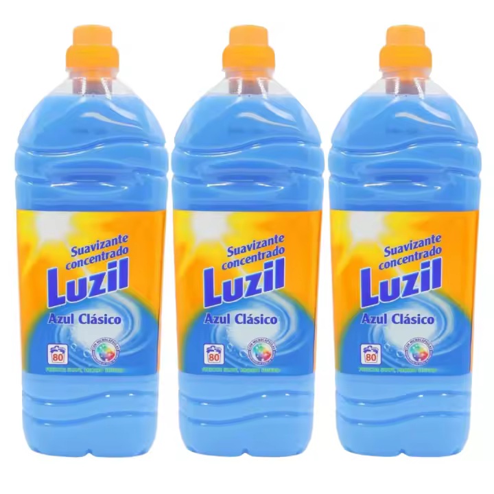Pack de 3 Unidades – Suavizante Concentrado Azul Clásico Luzil, 2L. Frescura Duradera para tu Hogar, con Fórmula Avanzada que Proporciona Suavidad, Perfume Prolongado y Cuidado Específico para tus Prendas - 1