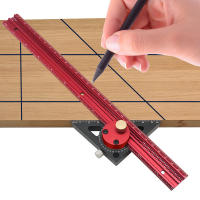 Regla De Scribe Precision Carpentry Aluminio T-Type Dibujo Layout Marca Gauge Para Carpintería Y Trabajo Con Madera 300/400mm - details 0