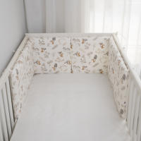 LALA - Ropa de Cama para Cuna de Bebe, Valla anticolisión, Algodón Puro, Pequeño Hongo, Conejo, 30x30x6, Pieza Entra, Lavado. - details 0