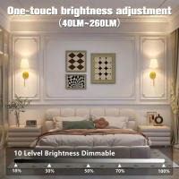 Lámpara De Pared Inalámbrica Recargable Con Control Remoto Luz LED Dimmable De Batería Desmontable 10 Colores Para Dormitorio Estudio Foyer - details 1