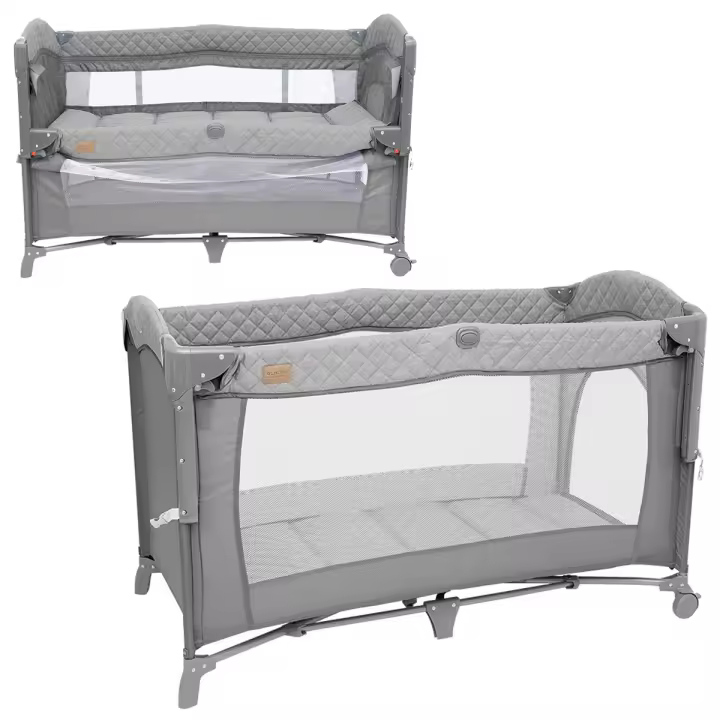 Olmitos - Cuna colecho de Viaje, Parque Infantil y Cuna clásica 3 en 1 - Plegable 2 Alturas con Buena circulación de Aire – Entrada Lateral y Ruedas con Freno - Incluye Bolsa Viaje - 1