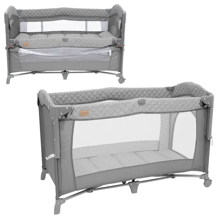 Olmitos - Cuna colecho de Viaje, Parque Infantil y Cuna clásica 3 en 1 - Plegable 2 Alturas con Buena circulación de Aire – Entrada Lateral y Ruedas con Freno - Incluye Bolsa Viaje - 1