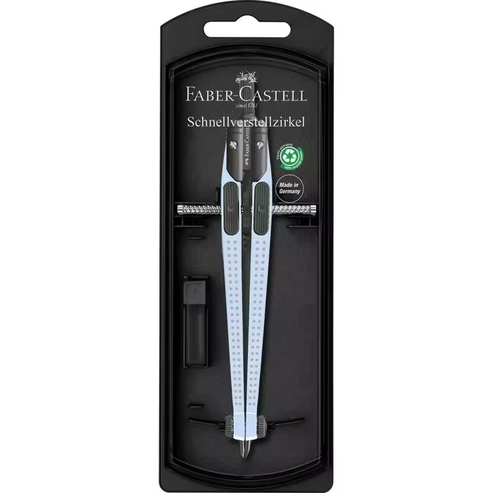 FABER COMPAS FABER CASTELL GRIP AJUSTE RAPIDO AZU CIELO SKY BLUE - 1
