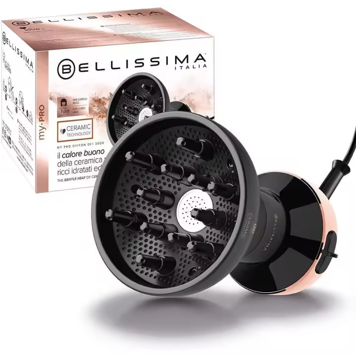 Bellissima My Pro Diffon Ceramic DF1 3000 - Difusor de Aire Caliente para Rizos, 700W, Tecnología Cerámica, Secado Delicado sin Encrespamiento - 1