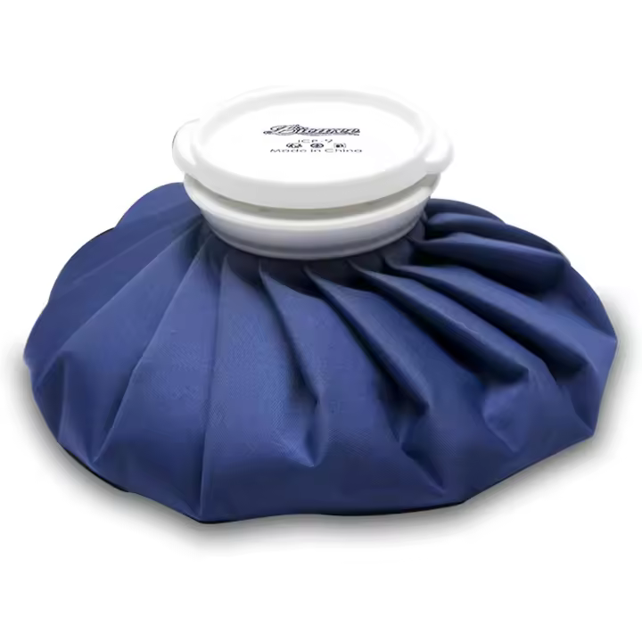 Bolsa de hielo reutilizable para lesiones, bolsa de agua caliente para terapia de frío y calor y alivio del dolor con funda, tamaño 9", azul - 1