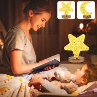 Lámpara Nocturna LED De Mesa Con Iluminación Táctil Y Carga USB Luna 3D Para Dormitorio Decoración Aestética Para Habitación De Niñas Luz Ambiente Para Cama - details 10