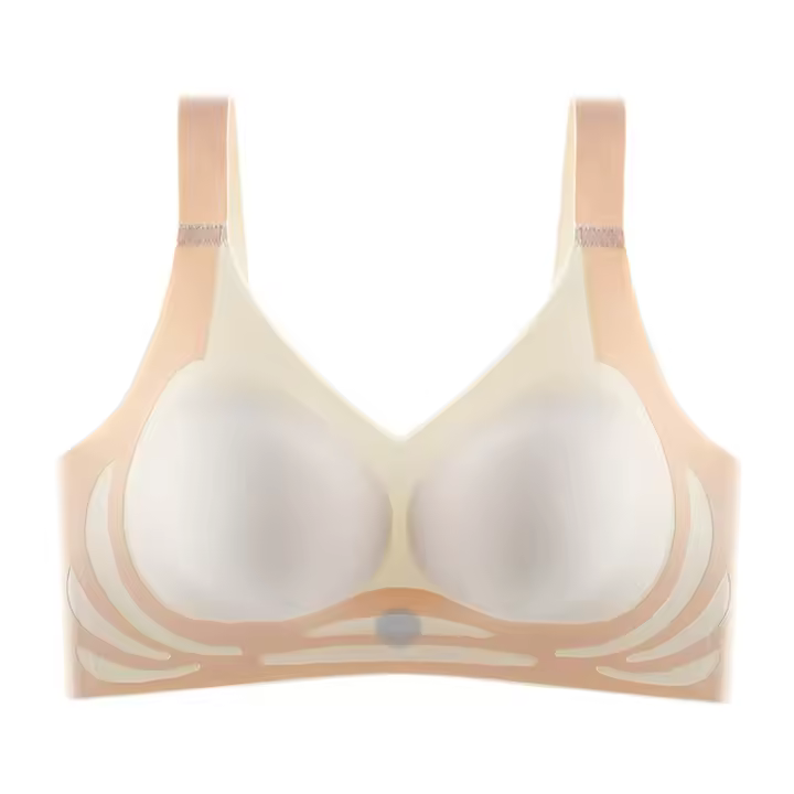 Sujetador Sin Costuras Para Mujer Talla Grande Con Pecho Pequeño Push-up Deporte Yoga Sin Borde Suave Soporte Bra Asa Ajustable - 1