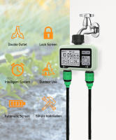 Temporizador De Riego Automático Eshico Con Pantalla LCD Grande 2 Salidas Para Jardín Y Exteriores Timer De Agua Con Protección IPX5 - details 0