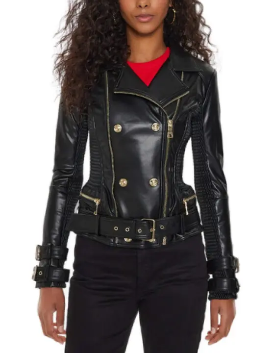 Chaqueta biker de polipiel Guess Myla negro para mujer - 1