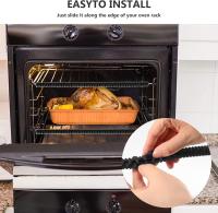 4Pack Oven Rack Covers, Safety Protection Toaster Baking Edge Shields - Fully Protect Against Burns and Scars (Black) - details 1