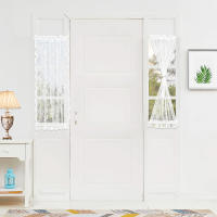 Cortinas De Puerta Transparentes Voile Floral Cortinas De Ventana Modernas Cortina De Puerta Semi-Translúcida Con Bolsa De Rodillo - details 10