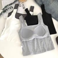 Camisola De Yoga Para Mujer Con Relleno Interior Y Exterior Sin Mangas Espalda Ancha Verano Top Delgado Mueve Vestido - details 7