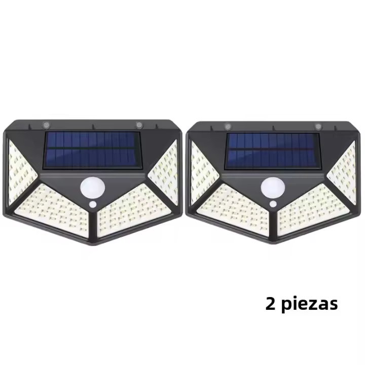 Pack De 12 Luces Solares Para Exterior 100LED Con Sensor De Movimiento Iluminación De 270 ° Para Jardín Patio Seguridad Brillante - 1