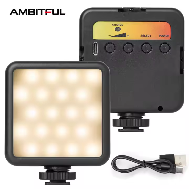 AMBITFUL Luz De Video RGB Mini LED Panel De Luz LED Recargable 1800mAh Para Fotografía Y Video En YouTube TikTok - 1
