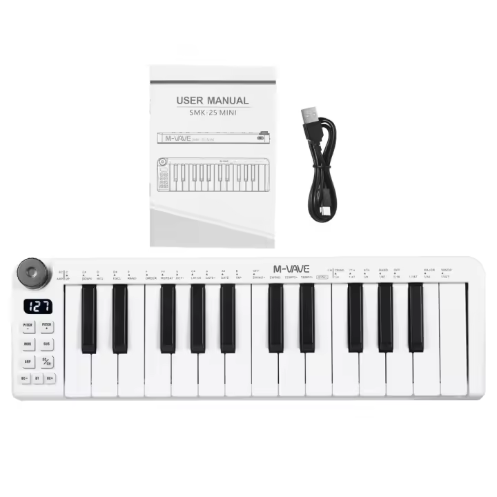 Teclado MIDI Mini M-VAVE SMK-25 Rechargeable 25 Teclas Teclado De Control USB Instrumento Portátil Para Compositor Y Productor Musical - 1